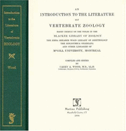 An Introduction to the Literature of Vertebrate Zoology