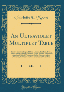 An Ultraviolet Multiplet Table: The Spectra of Hydrogen, Helium, Lithium, Berylluim, Boron, Carbon, Nitrogen, Oxygen, Fluorine, Neon, Sodium, Magnesium, Aluminum, Silicon, Phosphorus, Sulfur, Chlorine, Argon, Potassium, Calcium, Scandium, Titanium, and Va