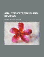 Analysis of Essays and Reviews.