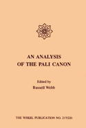 Analysis of the Pali Canon - Webb, R.