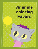 Animals coloring Favors: A Cute Animals Coloring Pages for Stress Relief & Relaxation