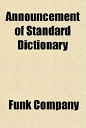 Announcement of Standard Dictionary