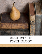 Archives of Psychology Volume 207