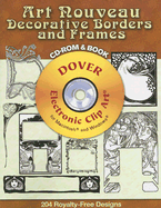 Art Nouveau Decorative Borders and Frames CD-ROM and Book