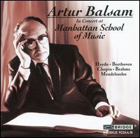 Artur Balsam in Concert at Manhattan School of Music - Artur Balsam (piano)