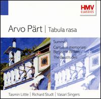 Arvo Prt: Tabula Rasa - Martin Roscoe (piano); Robert Aldwinckle (piano); Tasmin Little (violin); Vasari Singers (choir, chorus); Bournemouth Sinfonietta