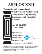 Asplos 17 Architectural Support for Programming Languages and Operating Systems