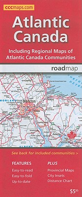 Atlantic Canada: Detailed Road Map, Detailed Area Maps, Charlottetown, Fredericton, Halifax & Area, Moncton, Saint John, St. John's, Sydney - MapArt