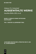 Ausgew?hlte Werke, Bd 6/Tl 1, Erster allgemeiner Theil