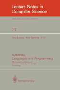 Automata, Languages and Programming: 15th International Colloquium, Tampere, Finland, July 11-15, 1988. Proceedings