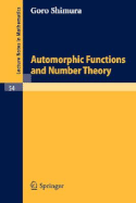 Automorphic Functions and Number Theory - Shimura, Goro