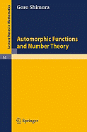 Automorphic Functions and Number Theory - Shimura, Goro