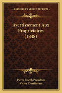 Avertissement Aux Proprietaires (1848)