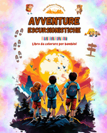 Avventure escursionistiche - Libro da colorare per bambini - Illustrazioni affascinanti di avventure in montagna: Incantevole collezione di simpatiche scene di escursionismo per bambini