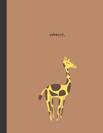 awkward.: Funny Animal Notebook For School, Work Or Home: 8.5 x 11 Inches: College Ruled: 100 Pages