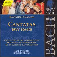 Bach: Cantatas, BWV 106-108 - Adalbert Kraus (tenor); Aldo Baldin (tenor); Arleen Augr (soprano); Carolyn Watkinson (alto); Eva Csapo (soprano);...