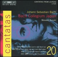 Bach: Cantatas, Vol. 20 - BWV 44, 59, 173, 184 - Gerd Trk (tenor); Mutsumi Hatano (alto); Peter Kooij (bass); Yukari Nonoshita (soprano);...