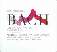 Bach: Kantaten BWV 12, 78 & 150; Motet BWV 118 - Akademia Ensemble; Benot Arnould (bass); Marcel Beekman (tenor); Veronika Winter (soprano)