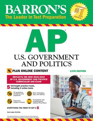 Barron's AP U.S. Government and Politics with Online Tests - Lader, Curt