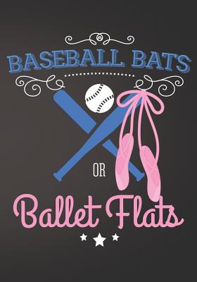 Baseball Bats or Ballet Flats: Gender Reveal Baby Shower Sign In Guest Book Plain - Press Co, First Journal