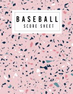 Baseball Score Sheet: This baseball scorecard record the hits, runs, and various plays of both the home and visiting teams. 70 Pages Baseball Players