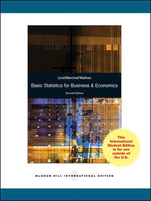 Basic Statistics for Business and Economics with Connect Plus Access Card - Lind, Douglas, and Marchal, William, and Wathen, Samuel