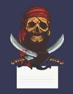 Bearded Pirate Skull: Graph Ruled Composition Notebook - 120 Pages