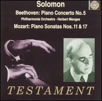 Beethoven: Piano Concerto No. 5; Mozart: Piano Sonatas Nos. 11 & 17 - Solomon (piano); Philharmonia Orchestra; Herbert Menges (conductor)