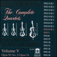 Beethoven: The Complete Quartets, Vol. V - Andrew Dawes (violin); Denis Brott (cello); Kenneth Perkins (violin); Orford String Quartet; Terence Helmer (viola)