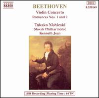Beethoven: Violin Concerto; Romances Nos. 1 & 2 - Takako Nishizaki (violin); Slovak Philharmonic Orchestra; Kenneth Jean (conductor)