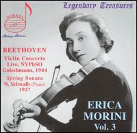 Beethoven: Violin Concerto; Spring Sonata - Erica Morini (violin); N. Schwalb (piano); New York Philharmonic; Vladimir Golschmann (conductor)