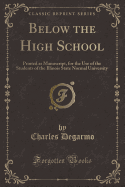 Below the High School: Printed as Manuscript, for the Use of the Students of the Illinois State Normal University (Classic Reprint)