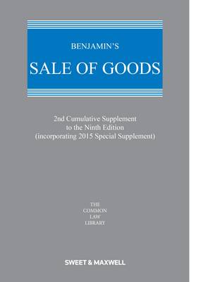 Benjamin's Sale of Goods - Bridge, Professor Michael (General editor)