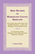 Bible Records of Washington County, Maryland
