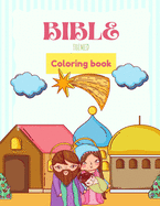 Bible Themed Coloring Book: Simple Christian Coloring Book for Kids and Adults, Bible Storybook to Color, Easy and Fun Way to Color Through The Bible, Easy Design Suitable for Kids of All Ages
