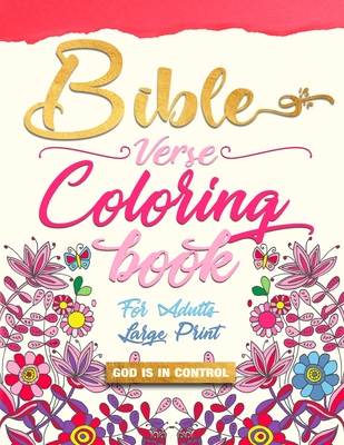 Bible Verse Coloring book for Adults Large Print - Control, God Is in