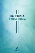 Bilingual Bible / Biblia Bilinge Nlt/Ntv (Softcover, Blue Watercolor)