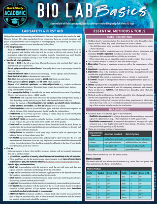 Bio Lab Basics: A Quickstudy Laminated Reference Guide - Miskevich, Frank, PhD, and Brooks, Randy