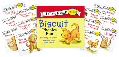 Biscuit 12-Book Phonics Fun!: Includes 12 Mini-Books Featuring Short and Long Vowel Sounds