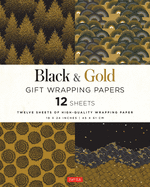 Black & Gold Gift Wrapping Papers: 12 Sheets of High-Quality 18 X 24 Inch Wrapping Paper