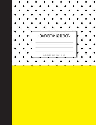 black polka dot and yellow background graph paper notebook graph paper composition book