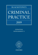 Blackstone's Criminal Practice 2009-Updating Supplement 1