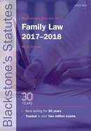 Blackstone's Statutes on Family Law 2017-2018