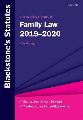 Blackstone's Statutes on Family Law 2019-2020 - George, Rob (Editor)