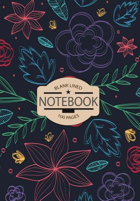 Blank Notebook Lined: Cute Journal Notebook to Write In, 100 Pages, 7 X 10 Large Floral Vector - Journals, Blank Books 'n'