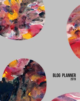 Blog Planner 2019: 52 Weeks Daily Planner Organizer for Tracking Hourly Personal and Work Event Schedules with Priorities, Key Follow-Up and Checklist Sections - Watercolor Impressionism Art Gray - Planner, Blueprint
