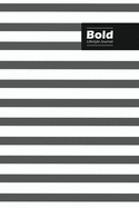 Bold Lifestyle Journal, Creative Write-in Notebook, Dotted Lines, Wide Ruled, Medium Size (A5), 6 x 9 Inch (Gray)