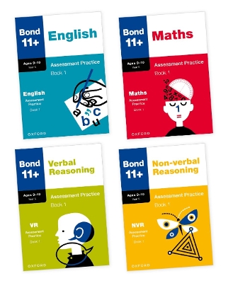Bond 11+: Bond 11+ English, Maths, Non-Verbal Reasoning, Verbal Reasoning Assessment Practice: 9-10 Years Bundle - Bond 11+