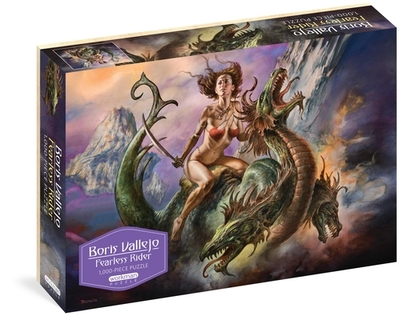 Boris Vallejo Fearless Rider 1,000-Piece Puzzle: for Adults Fantasy Dragon Gift Jigsaw 26 3/8" x 18 7/8" - Vallejo, Boris, and Publishing, Workman