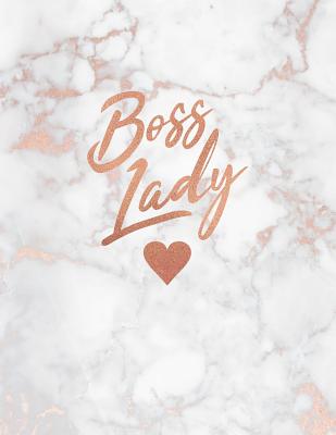 Boss Lady: Marble and Rose Gold Notebook 150 College-Ruled Lined Pages 8.5 X 11 - A4 Size Journal for Women - Paperlush Press